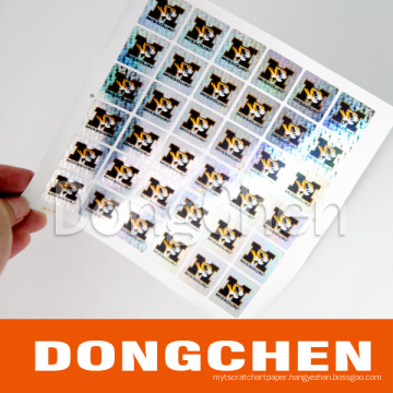 Pet 3D 2d Hologram Anti-Counterfeiting Label Sticker